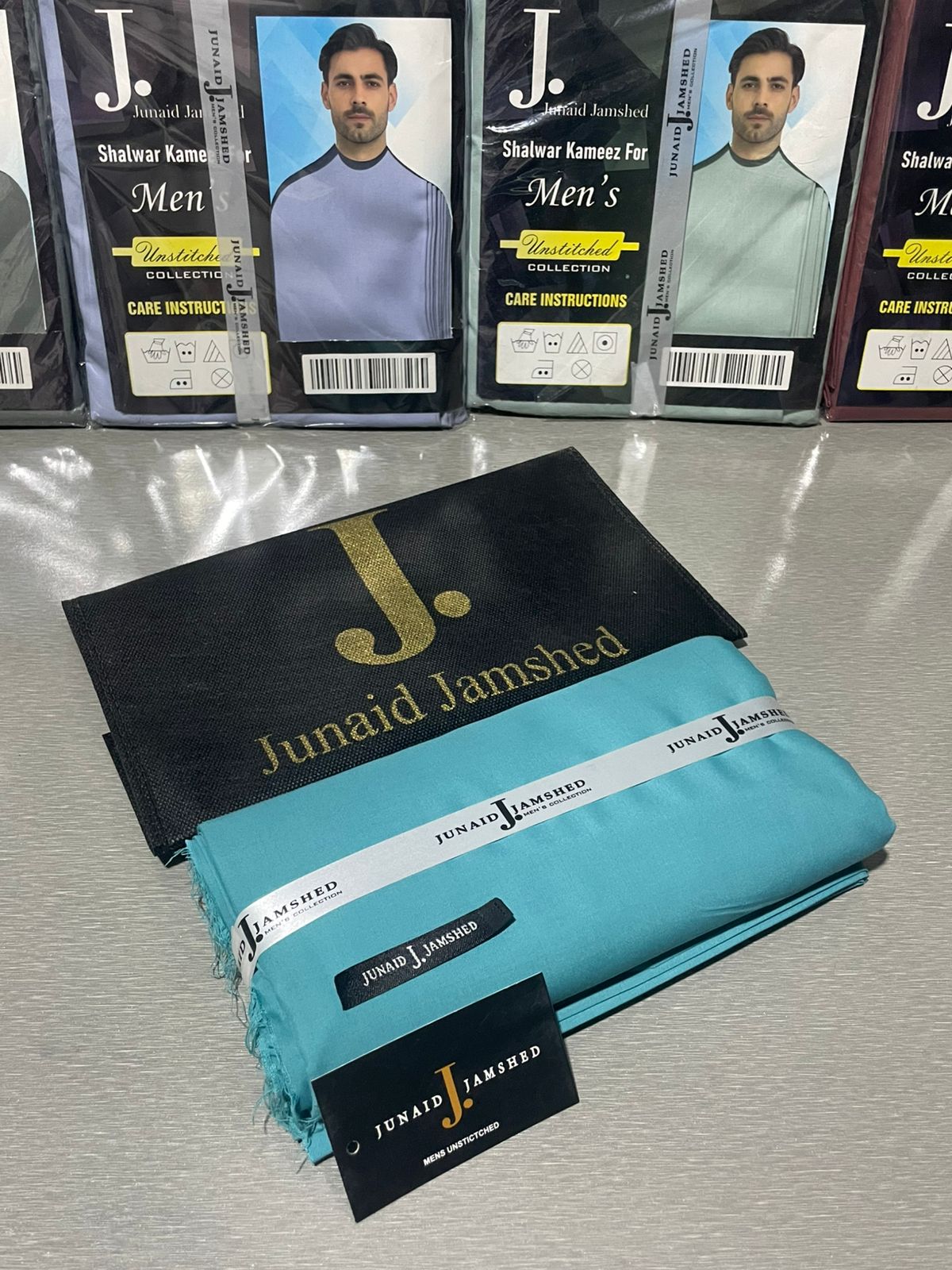 JUNAID JAMSHED ( AQUA ) MEN Unstitched Summer Wash & Wear