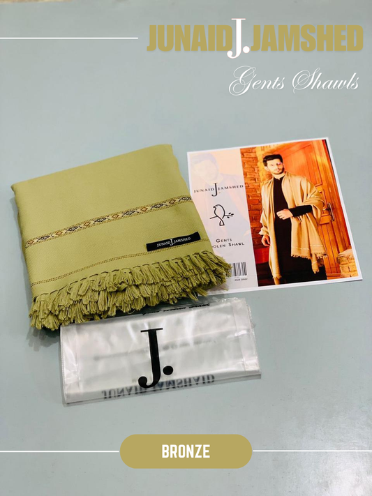 JUNAID JAMSHED- Premium - Gents Wool Shawl – BRONZE