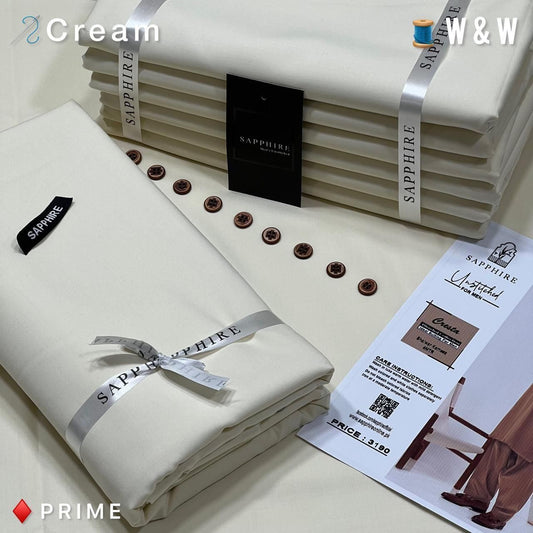 SAPPHIRE ( CREAME ) MEN Unstitched BOSKI