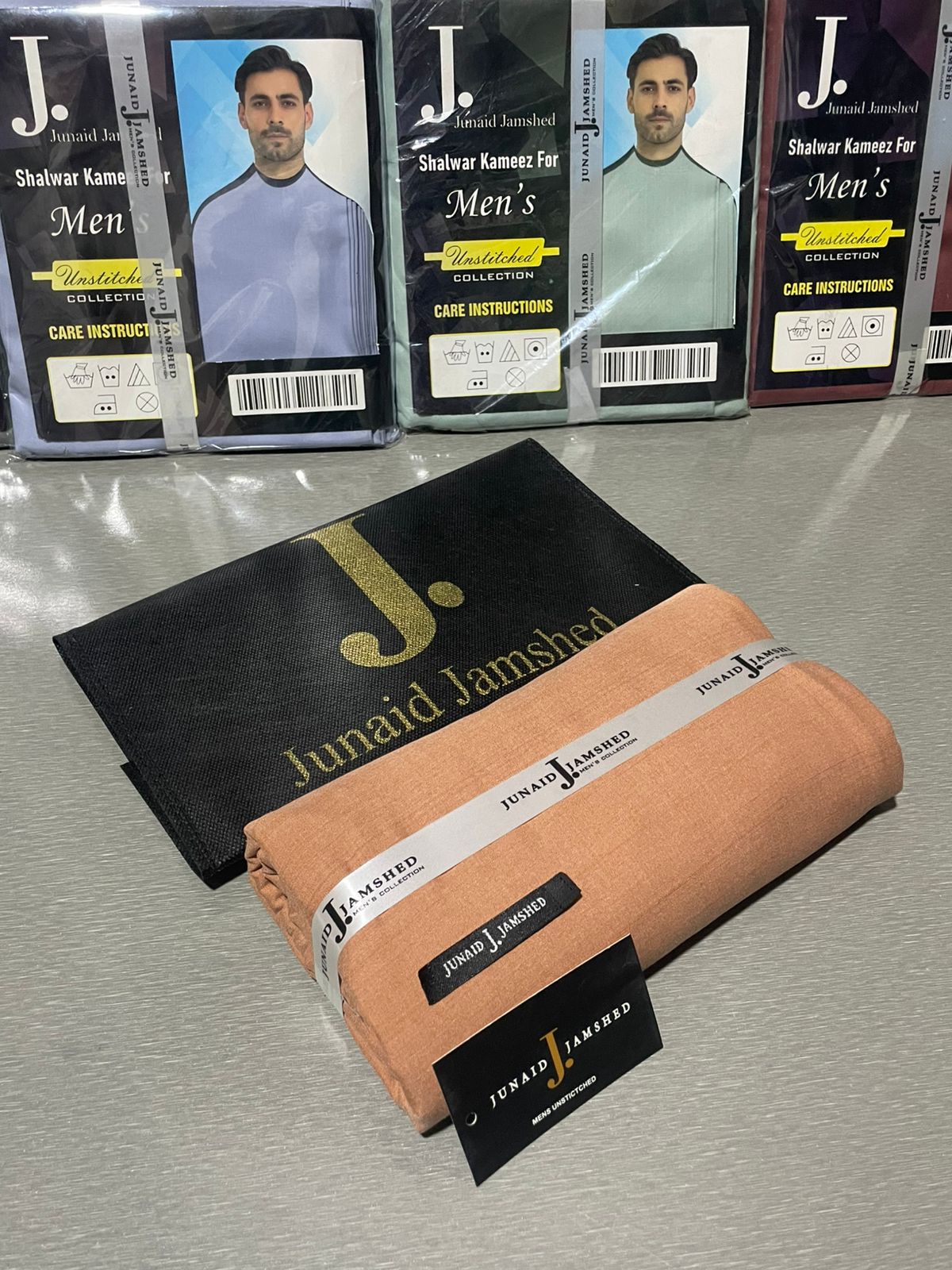 JUNAID JAMSHED ( COPPER CAROYLA ) MEN Unstitched Summer Wash & Wear