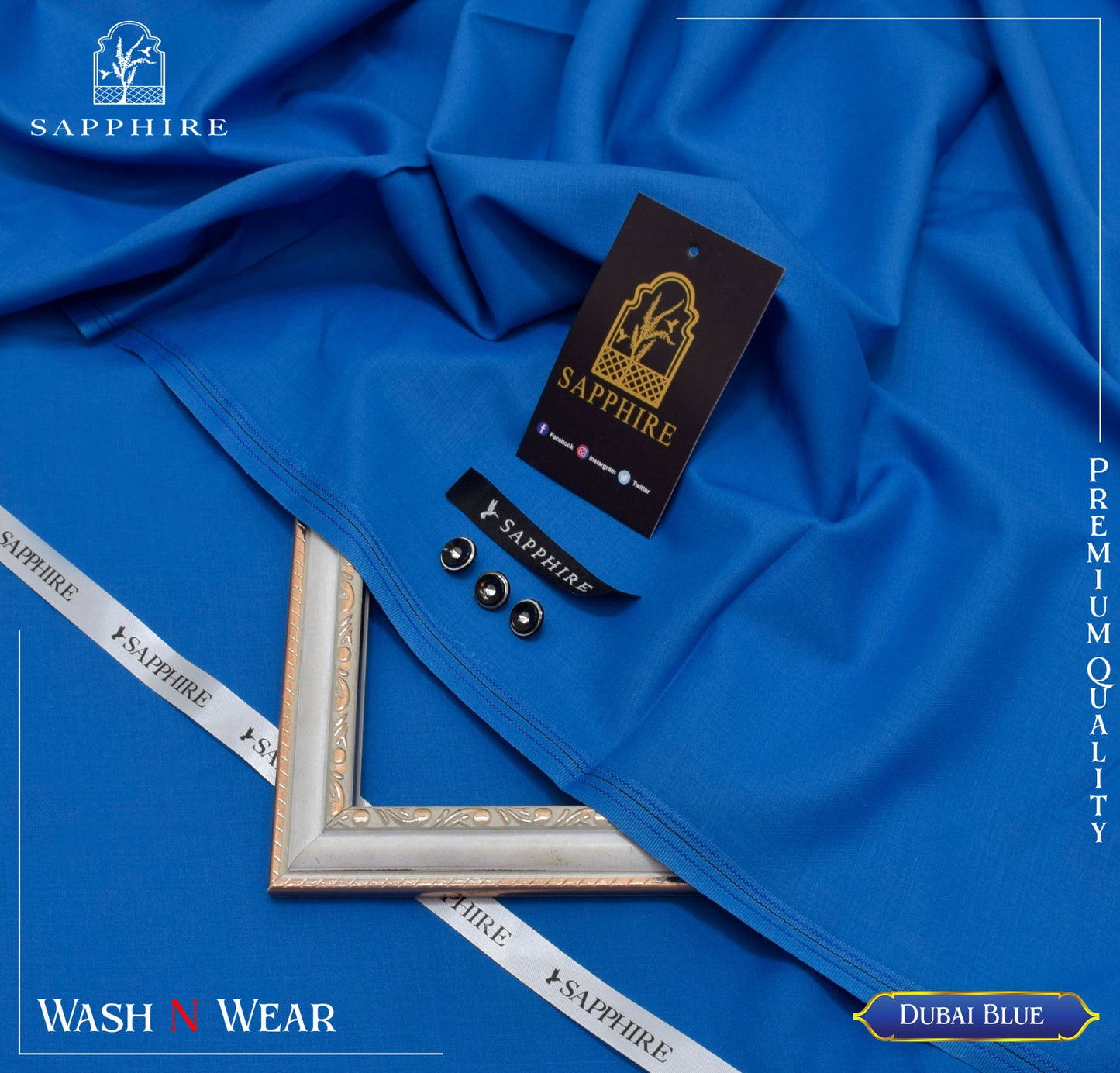 SAPPHIRE ( DUBAI BLUE ) MEN Unstitched BOSKI