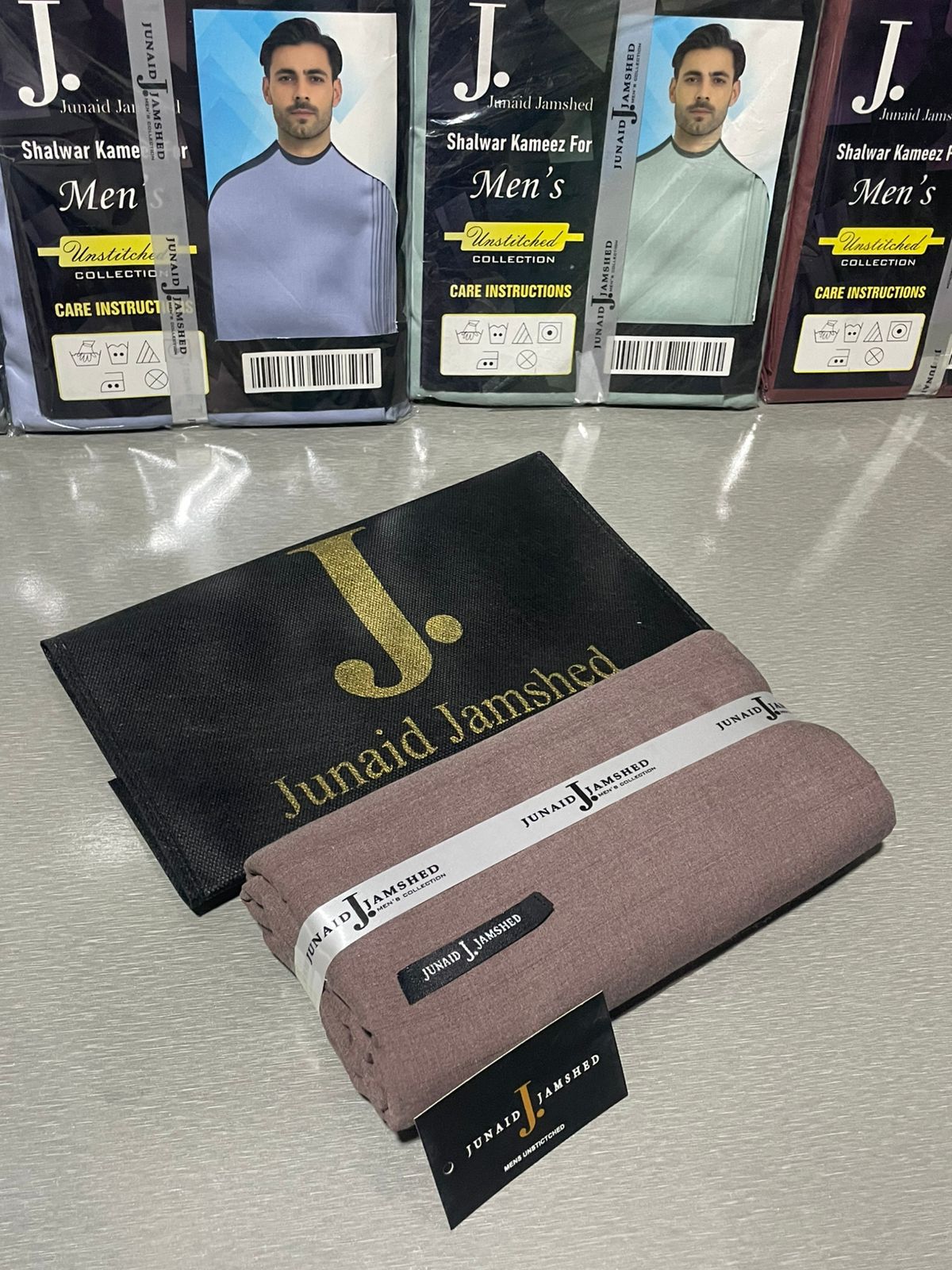 JUNAID JAMSHED ( DEEP TAUPE ) MEN Unstitched Summer Wash & Wear