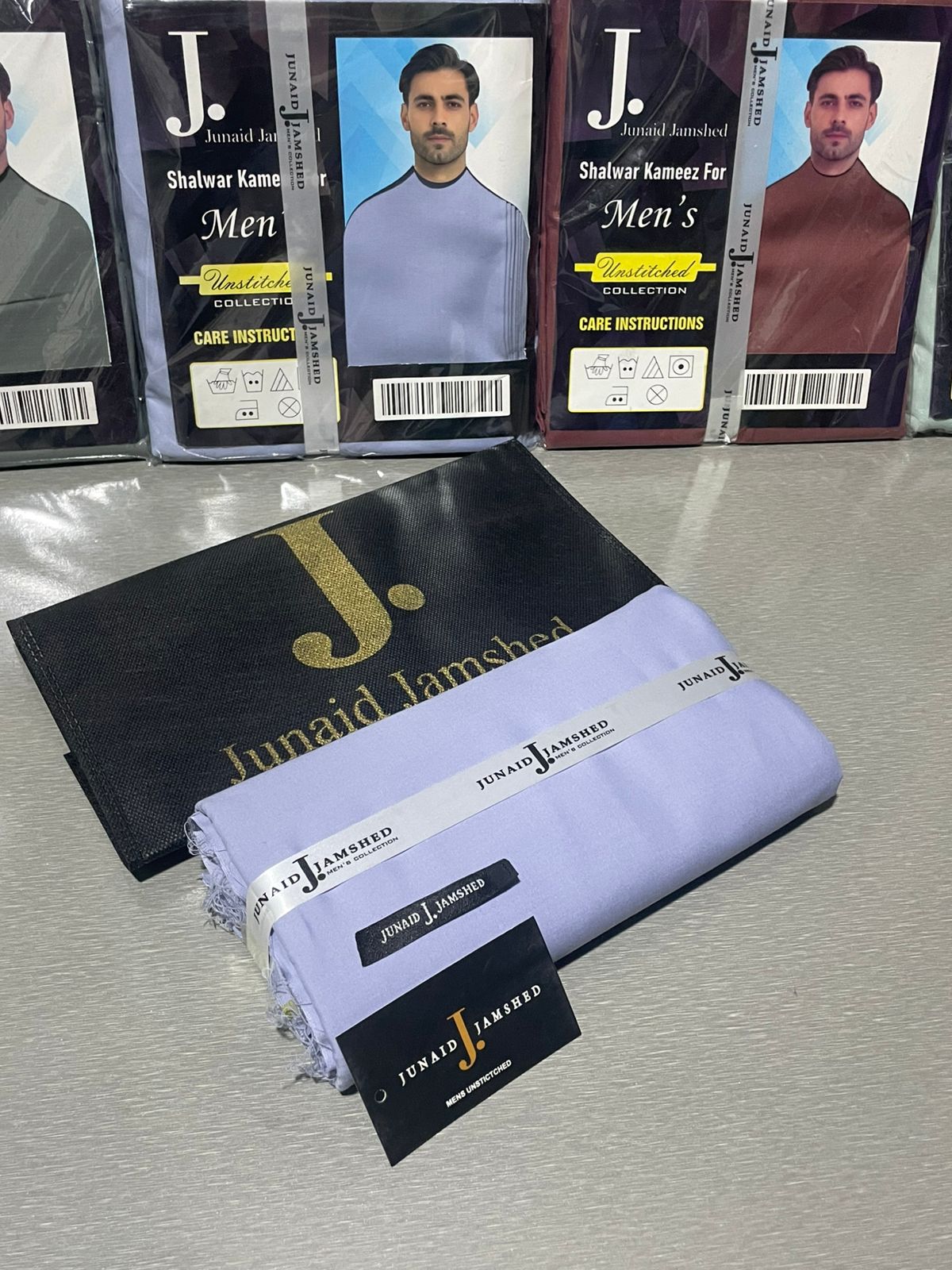 JUNAID JAMSHED ( LEVENDER ) MEN Unstitched Summer Wash & Wear