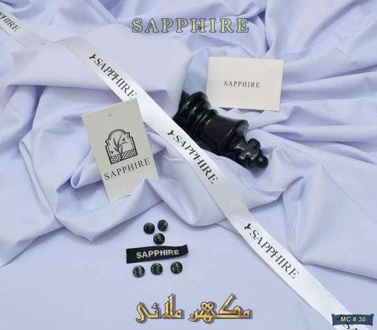 SAPPHIRE ( PURE WHIRE ) MEN Unstitched 4-Season Wash & Wear