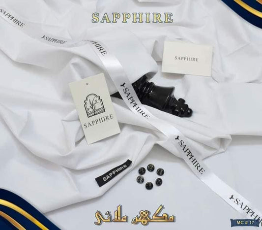 SAPPHIRE ( OFF WHIRE ) MEN Unstitched 4-Season Wash & Wear