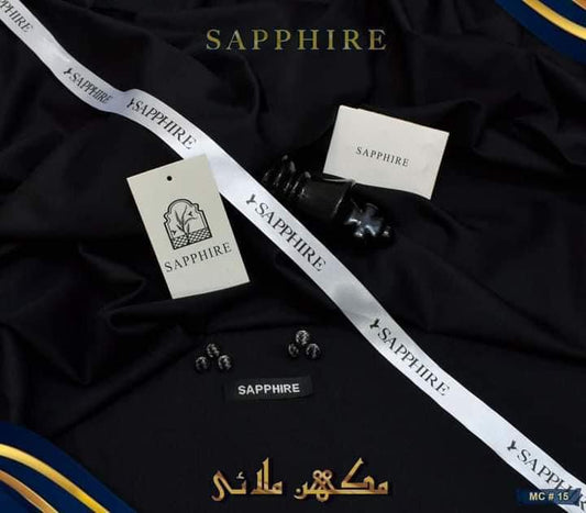 SAPPHIRE ( BLACK ) MEN Unstitched 4-Season Wash & Wear