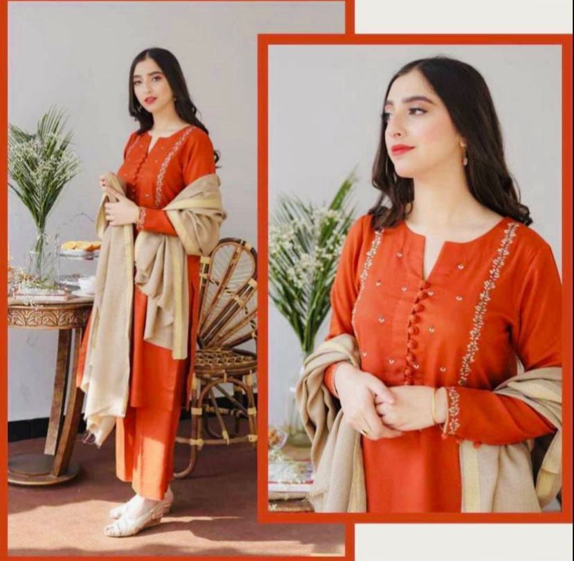 ASLING - 3PC DHANAK EMBROIDERED AC-03