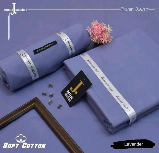 JUNAID JAMSHED ( LAVENDER ) MEN Unstitched Soft Cotton