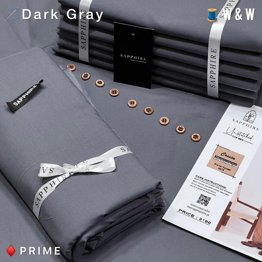 SAPPHIRE ( DARK GREY ) MEN Unstitched BOSKI