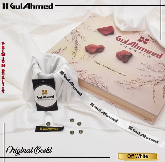 DEAL 3 - GUL AHMED ORIGNAL BOSKI ( 2 - OFF WHITE )