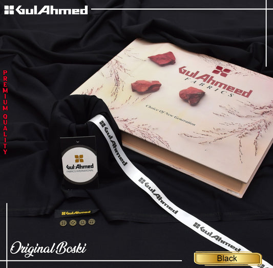 DEAL 2 - GUL AHMED ORIGNAL BOSKI ( 2 - PURE BLACK )
