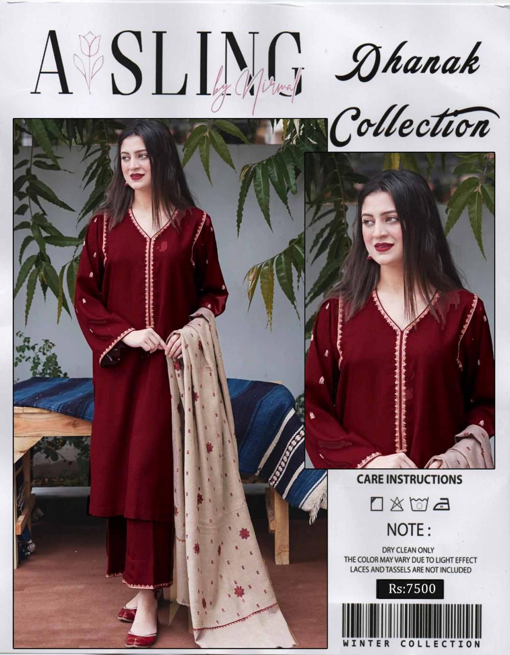ASLING - 3PC DHANAK EMBROIDERED AC-01