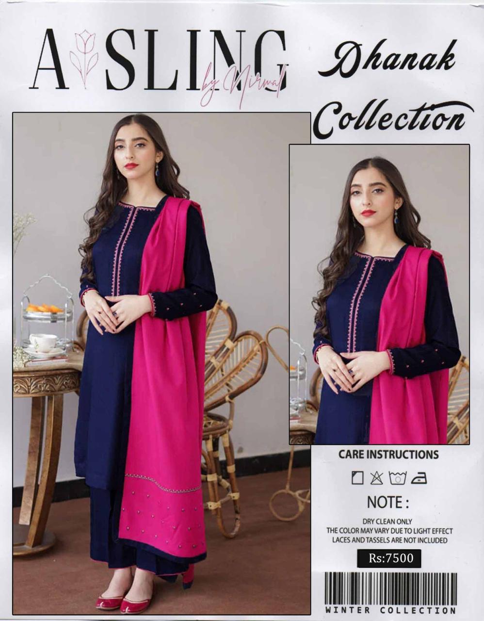 ASLING - 3PC DHANAK EMBROIDERED AC-02