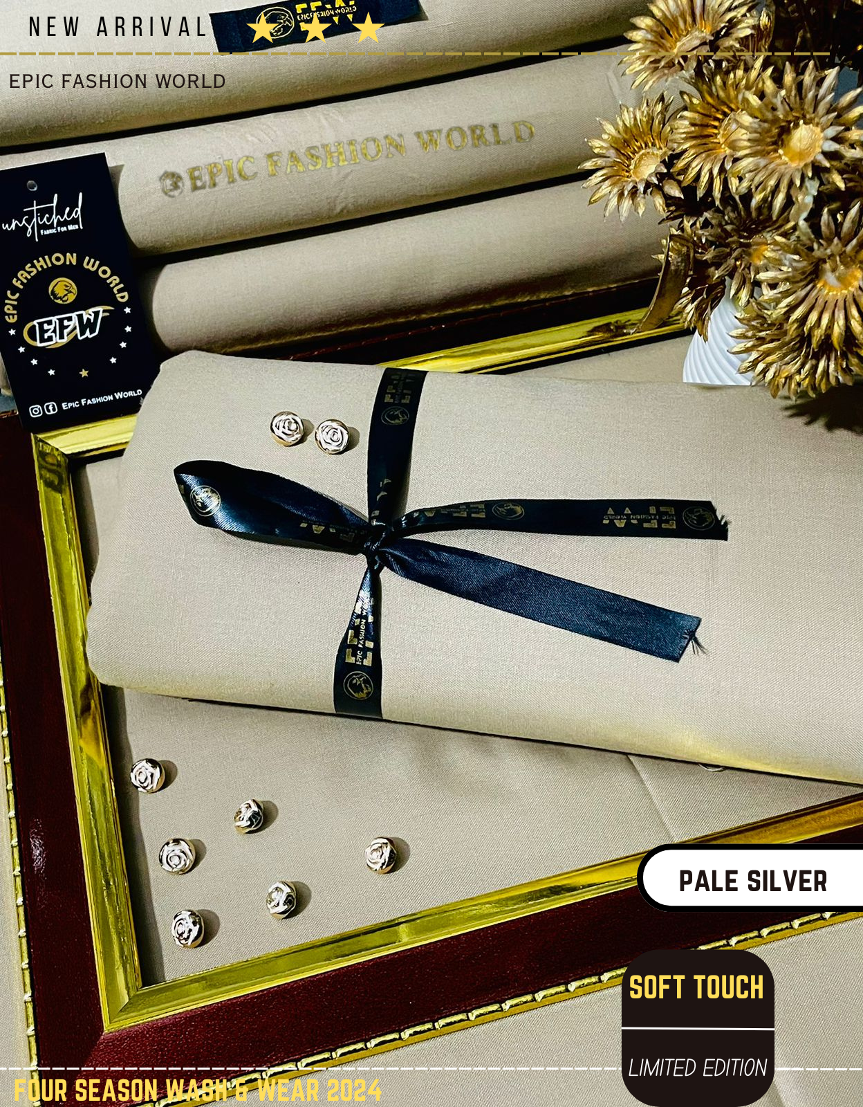 SOFT TOUCH - Premium - Wash & Wear - Pale Silver