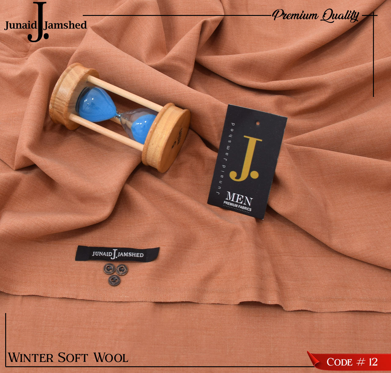 JUNAID JAMSHED (COPPER CRAYOLA) MEN Unstitched Wool