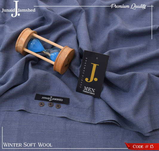 JUNAID JAMSHED (DARK BLUE-GREY) MEN Unstitched Wool