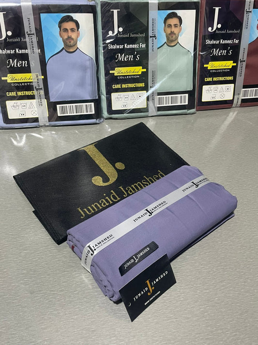JUNAID JAMSHED ( DARK STORM GREY ) MEN Unstitched Summer Wash & Wear