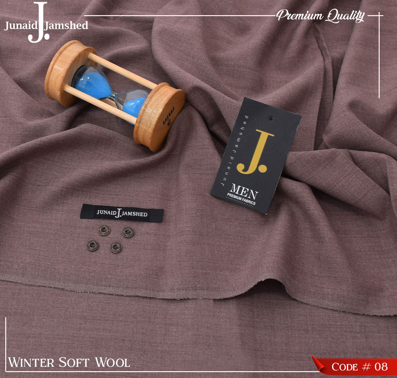 JUNAID JAMSHED (DEEP TAUPE) MEN Unstitched Wool