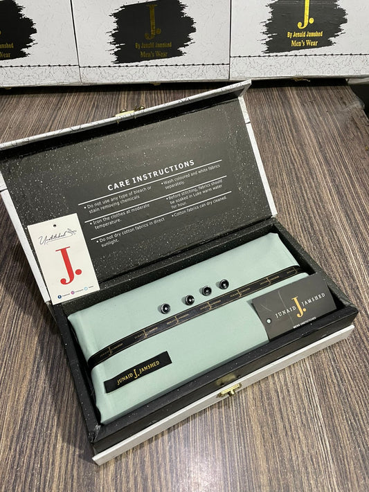 JUNAID JAMSHED ( GUM LEAF ) MEN Unstitched 4-Season Wash & Wear