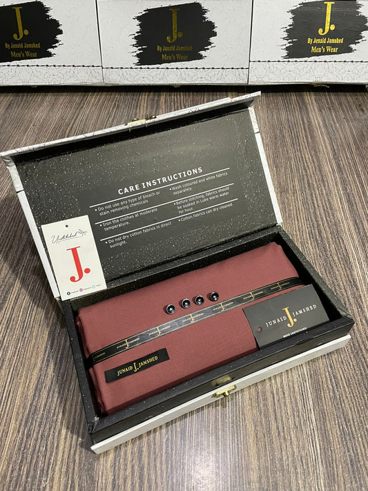 JUNAID JAMSHED ( LIGHT CHESTNUT ) MEN Unstitched 4-Season Wash & Wear