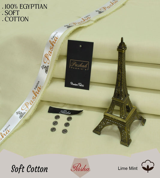 PASHA ( LIGHT MINT ) MEN Unstitched Summer Soft Cotton