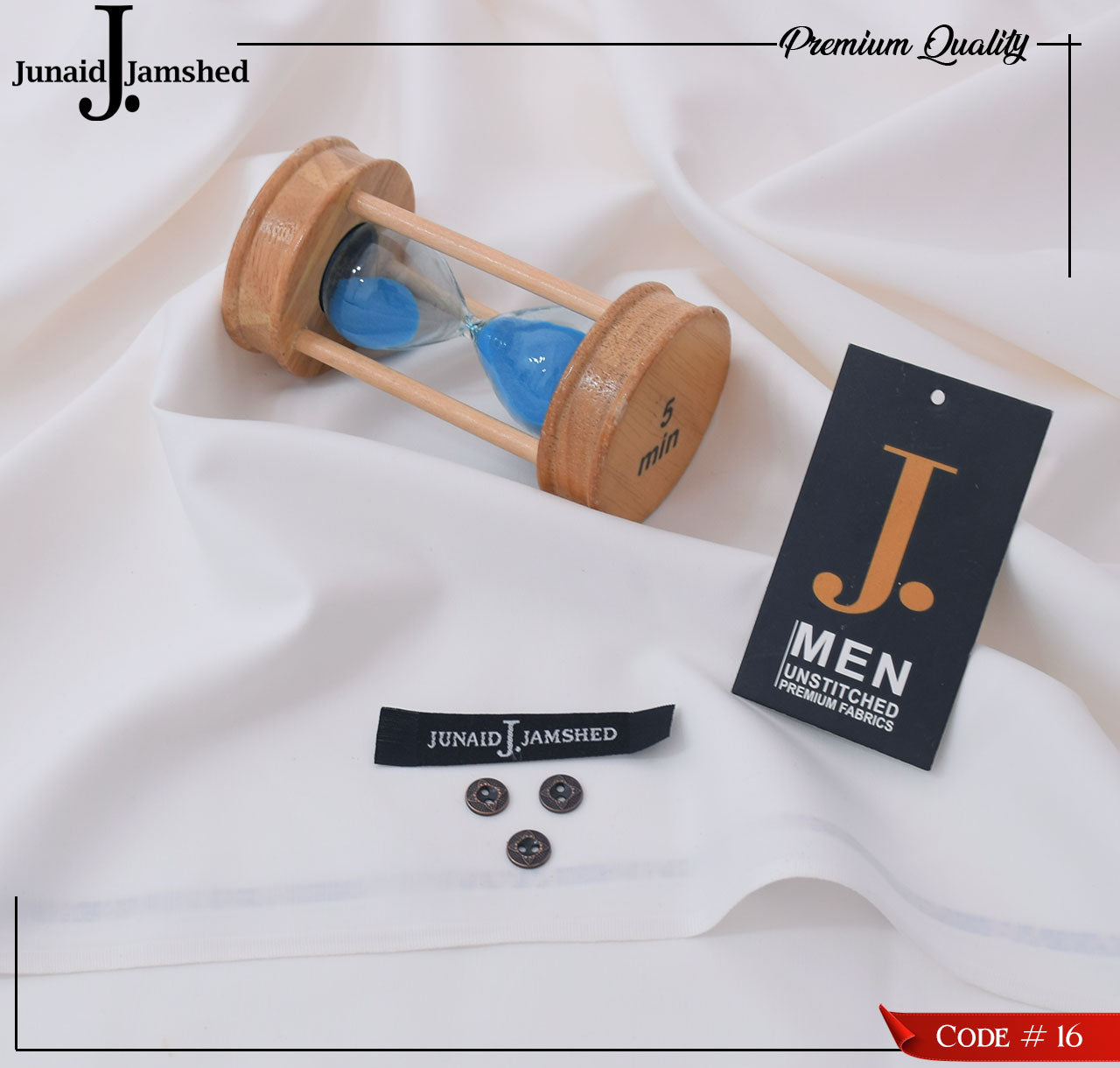 JUNAID JAMSHED (OFF WHITE) MEN Unstitched Winter Wash & Wear