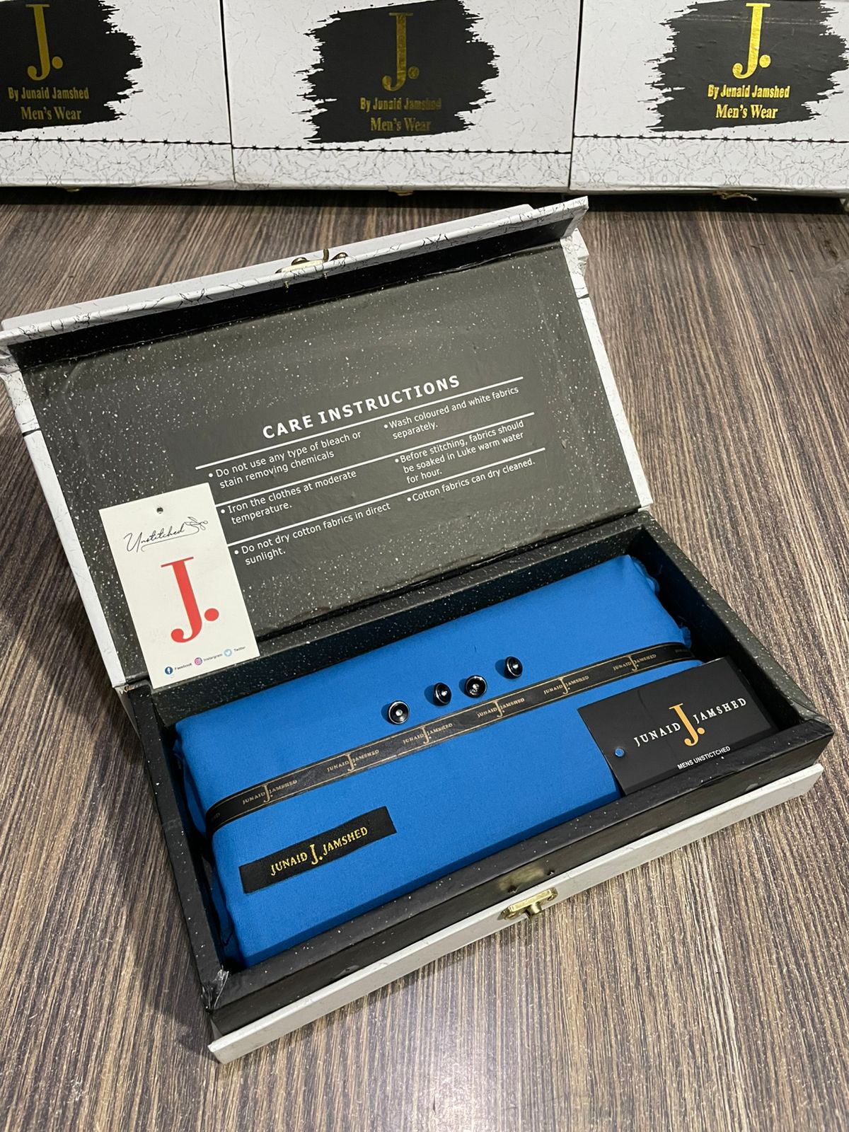 JUNAID JAMSHED ( POSEIDON ) MEN Unstitched 4-Season Wash & Wear