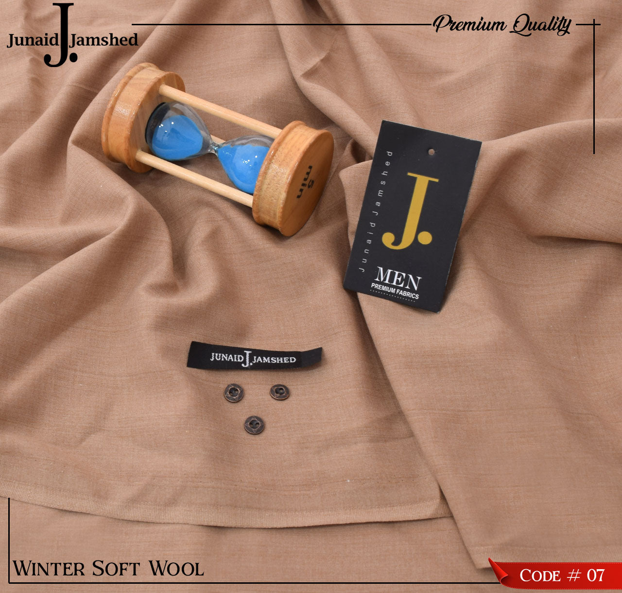 JUNAID JAMSHED (PALE TAUPE) MEN Unstitched Wool