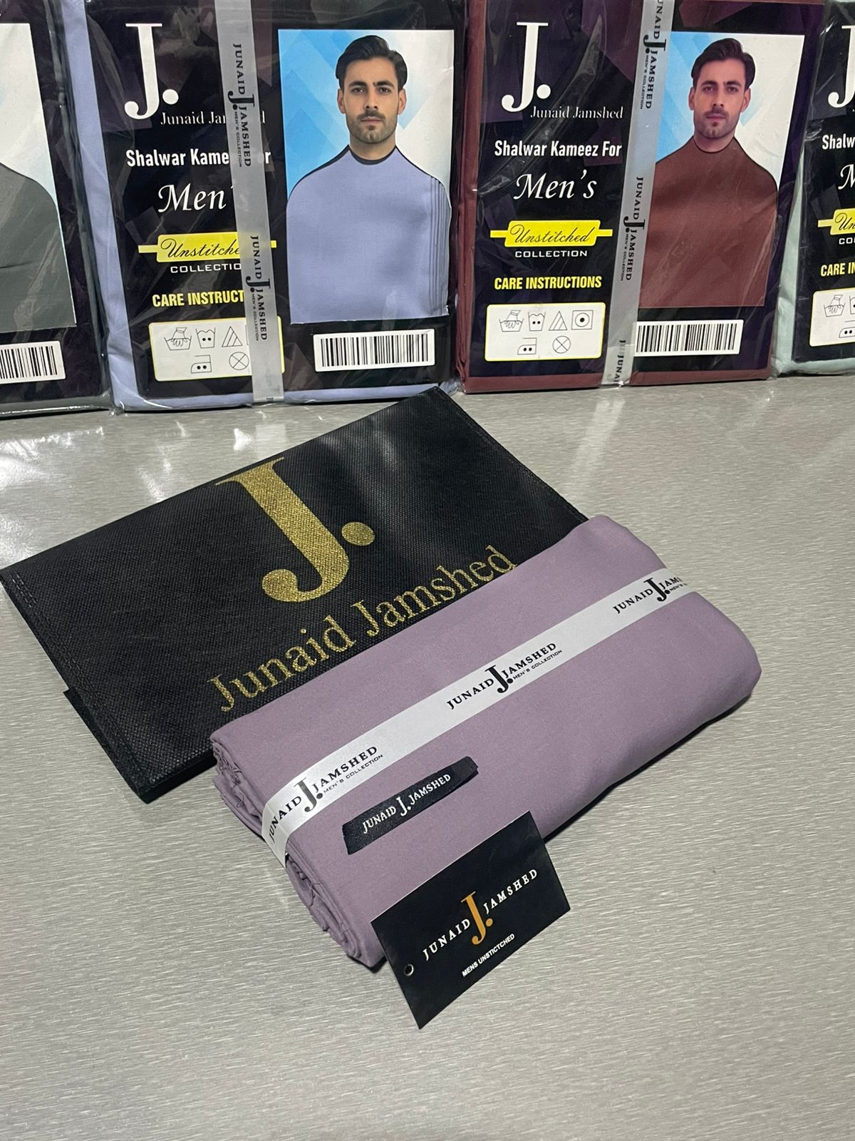 JUNAID JAMSHED ( PLUM ) MEN Unstitched Summer Wash & Wear