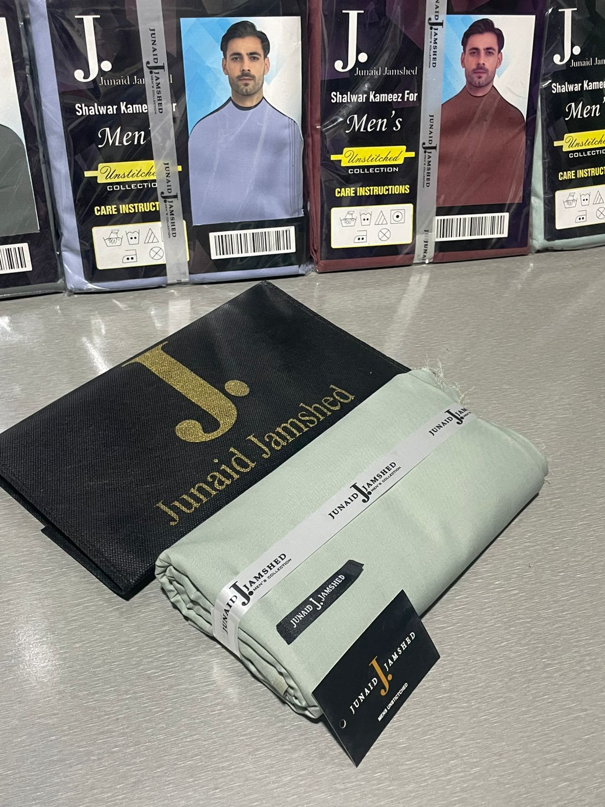 JUNAID JAMSHED ( RETRO GREY ) MEN Unstitched Summer Wash & Wear