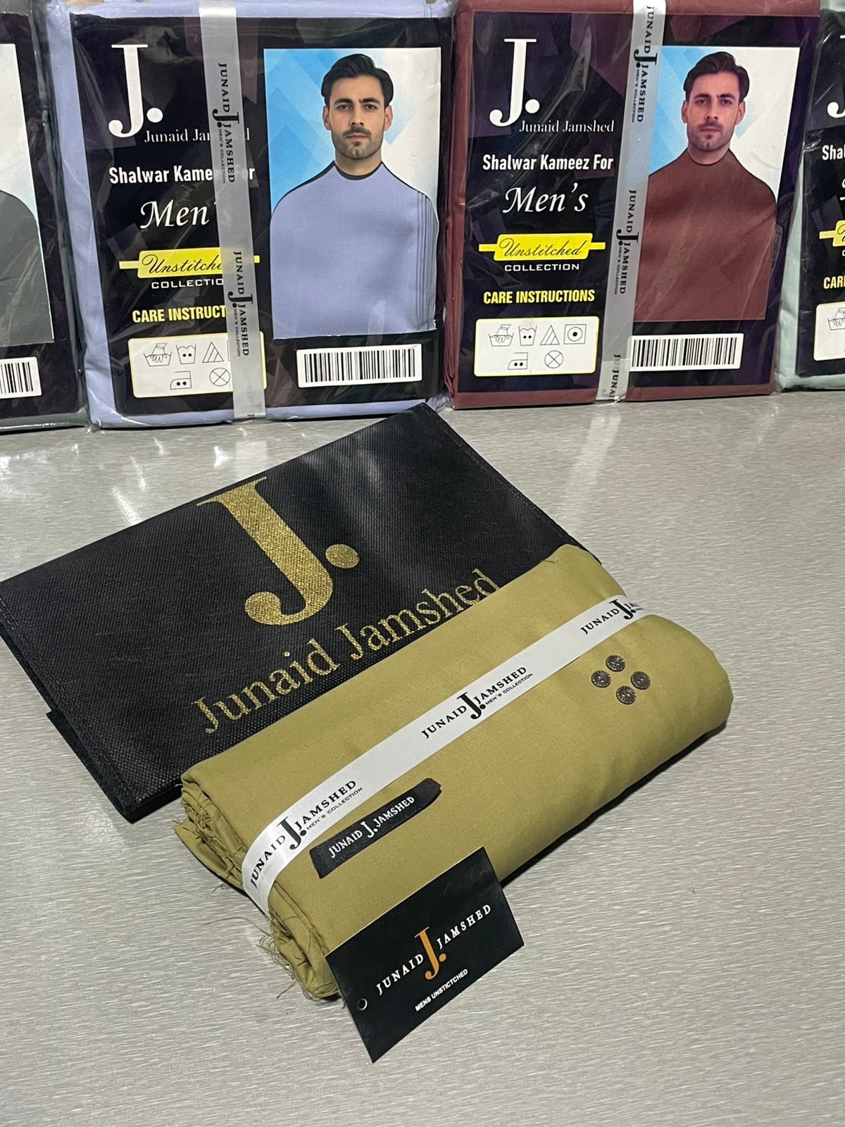 JUNAID JAMSHED ( RIKAN BROWN ) MEN Unstitched Summer Wash & Wear