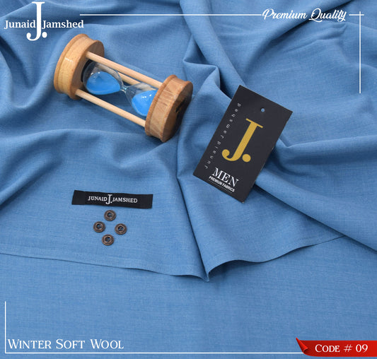JUNAID JAMSHED (SILVER LAKE BLUE) MEN Unstitched Wool