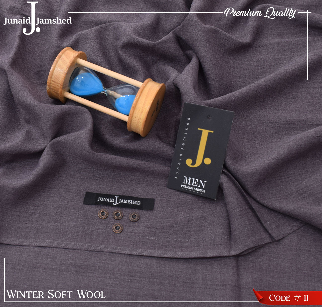 JUNAID JAMSHED (WENGE) MEN Unstitched Wool