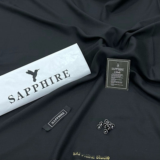 SAPPHIRE ( BLACK ) MEN Unstitched 4-Season Wash & Wear