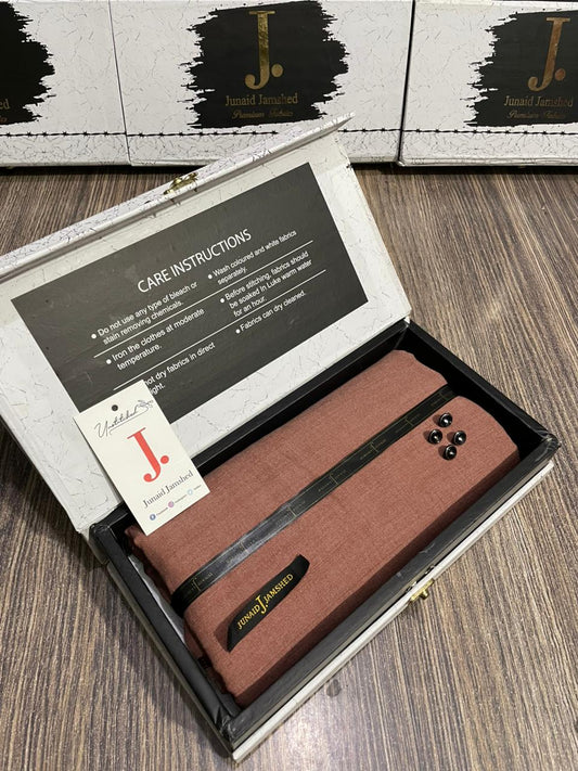 JUNAID JAMSHED ( REDWOOD ) MEN Unstitched ( DOUBLE TUNE ) 4-SEASON Wash & Wear