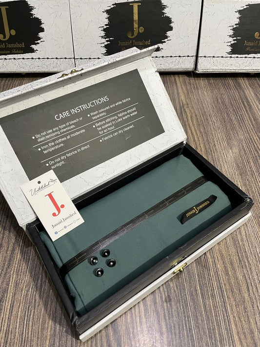 JUNAID JAMSHED ( PASTEL MINT ) MEN Unstitched 4-Season Wash & Wear