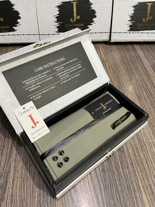 JUNAID JAMSHED ( PASTEL GREY ) MEN Unstitched 4-Season Wash & Wear