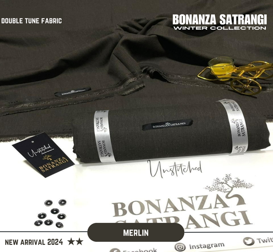 BONANZA SATRANGI (MERLIN) MEN Unstitched Double Tune Winter Wash & Wear