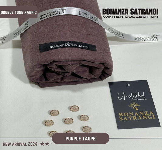 BONANZA SATRANGI (PURPLE TAUPE) MEN Unstitched Double Tune Winter Wash & Wear